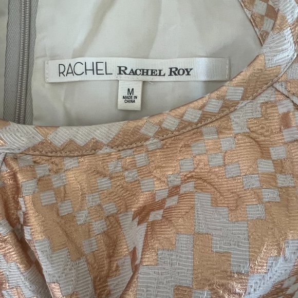 cream and gold foil dress - Picture 2 of 2